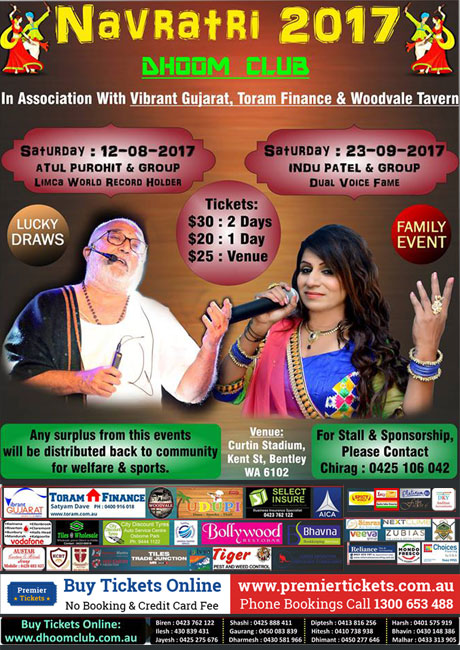 Navratri with Atul Purohit & Indu Patel in Perth