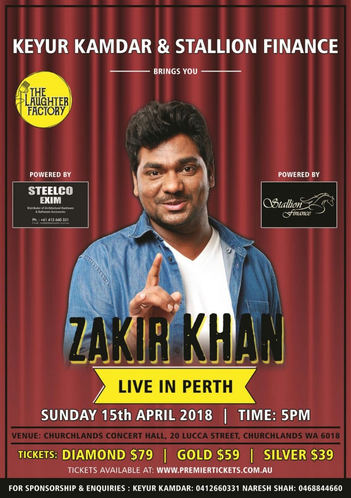 Zakir Khan Stand Up Comedian Live in Perth