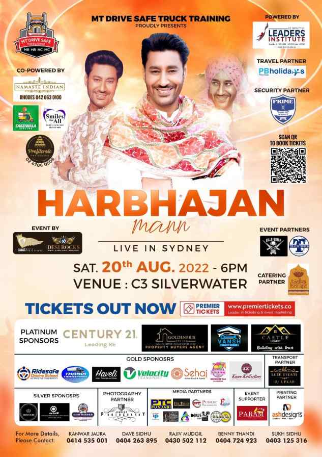 The Living Legend Harbhajan Mann Live in Concert 2022 – Sydney