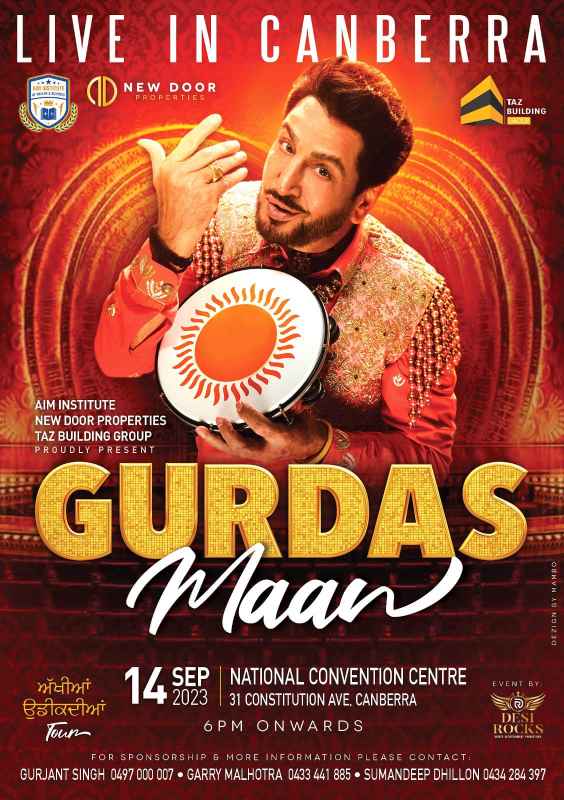 Gurdas Maan Live in Canberra 2023 - Akhiyan Udeekdian Tour