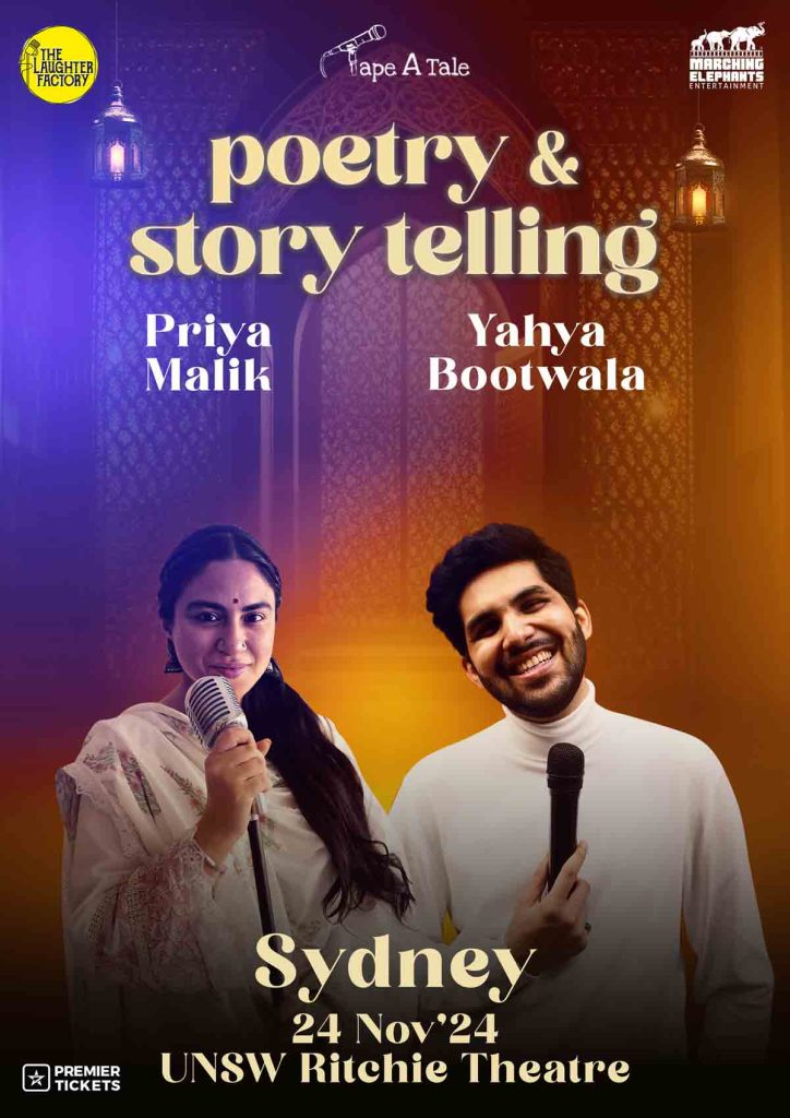 Poetry & Story Telling by Priya Malik and Yahya Bootwala in Sydney