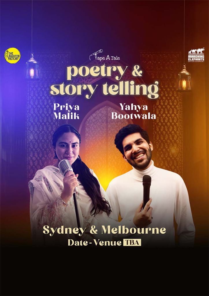 Poetry & Story Telling by Priya Malik and Yahya Bootwala in Melbourne